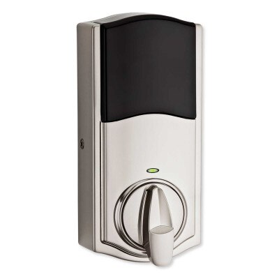 Kwikset SmartCode 916 Series Z-Wave Plus Traditional Touchscreen Electronic Deadbolt, Satin Nickel